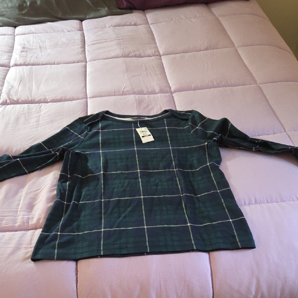 Plaid Shirt in Green and Blue